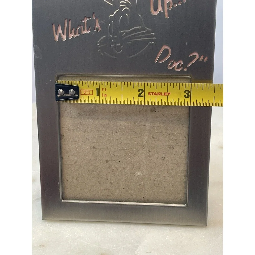 Vintage Looney Tunes Bugs Bunny What's Up Doc? Easel Stand Up Picture Frame 3X3